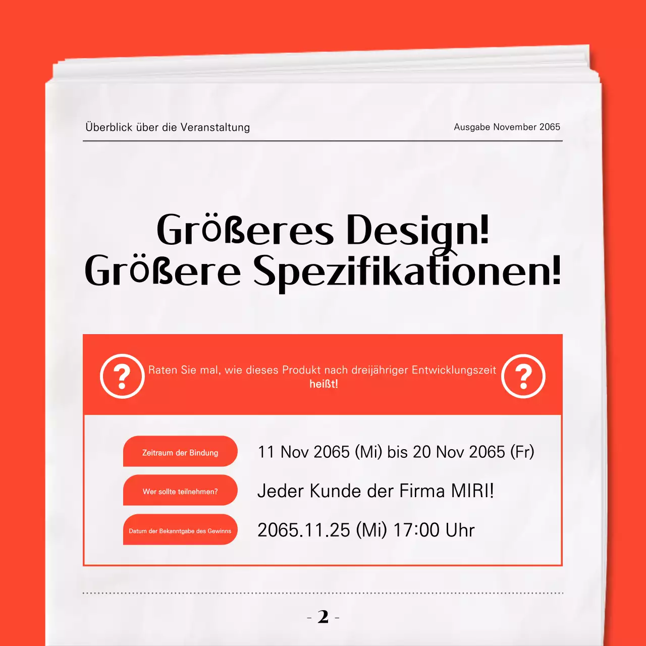 Red Modern Event Guide