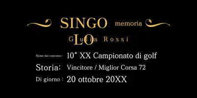 Targa da golf Gold Classic