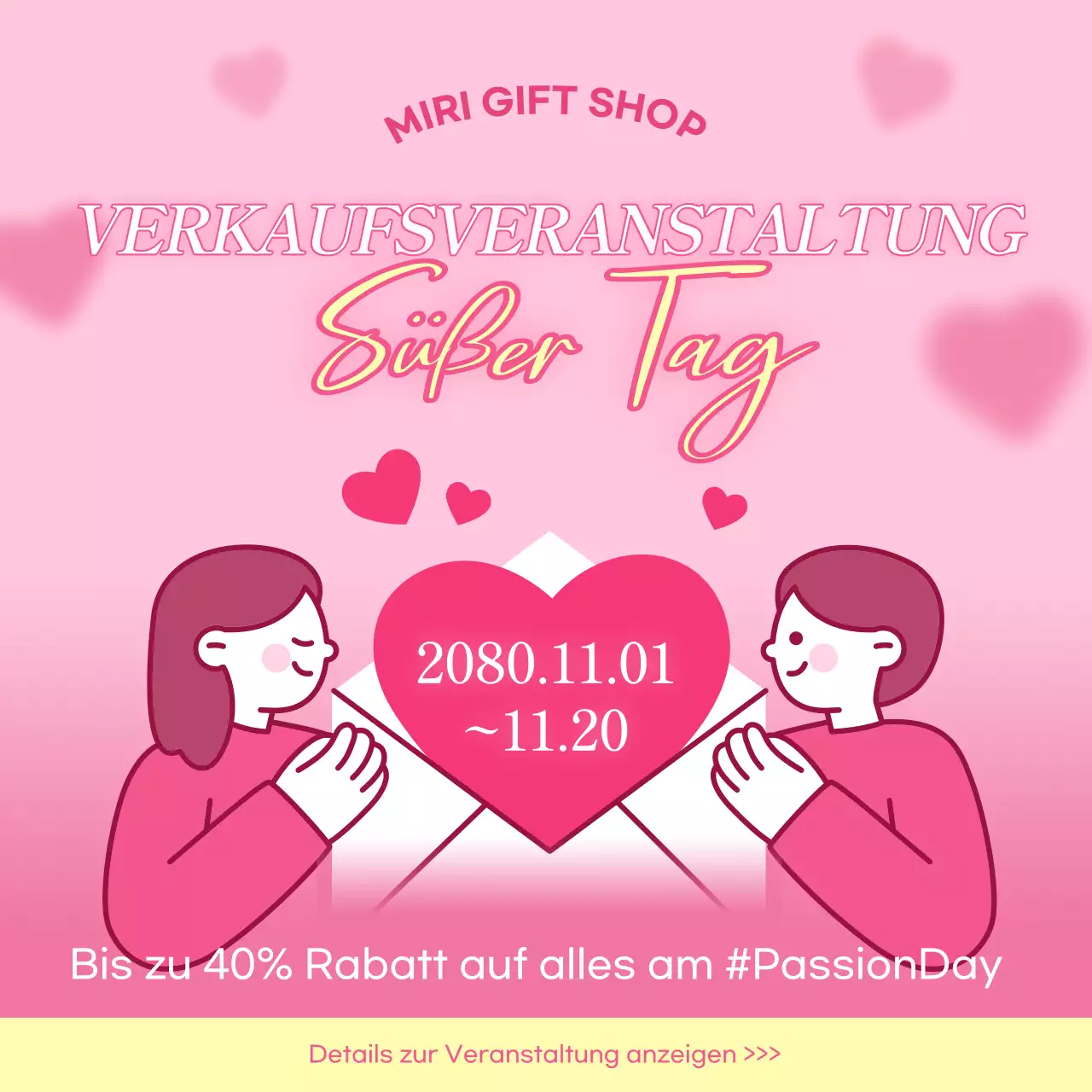 Pink Cosy Sale Veranstaltung