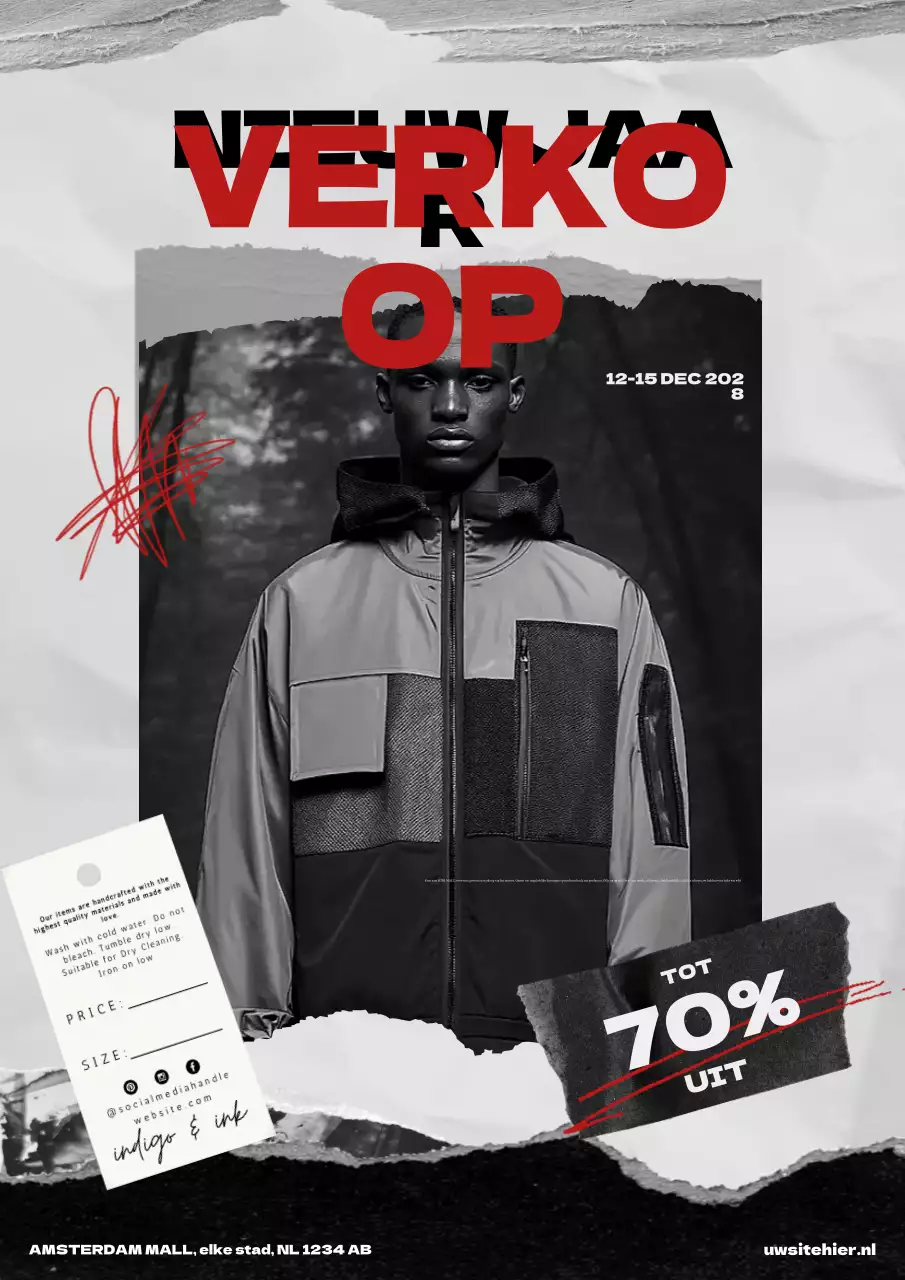 rood moderne verkoop advertentie