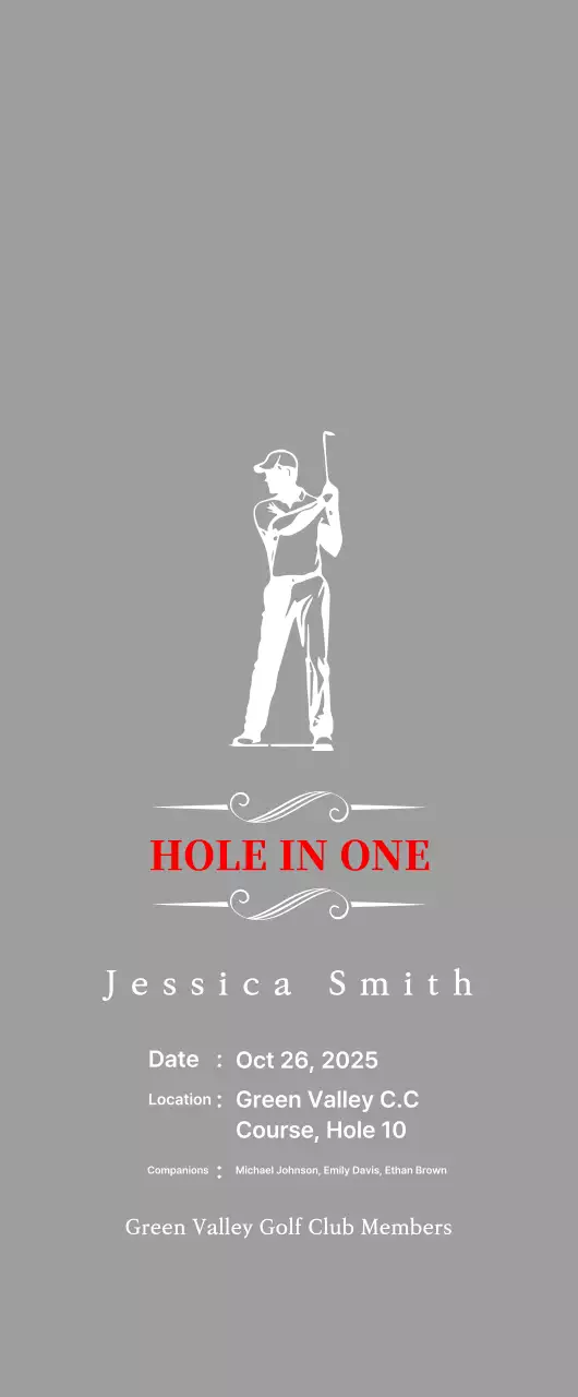 Classic golf plaque featuring an illustration of a golfer playing golf