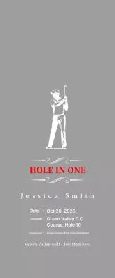 Classic golf plaque featuring an illustration of a golfer playing golf