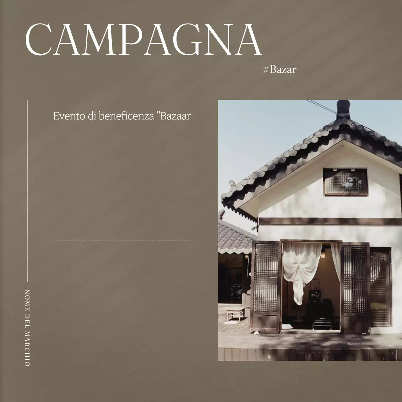 Promuovere un marchio autunnale moderno in marrone