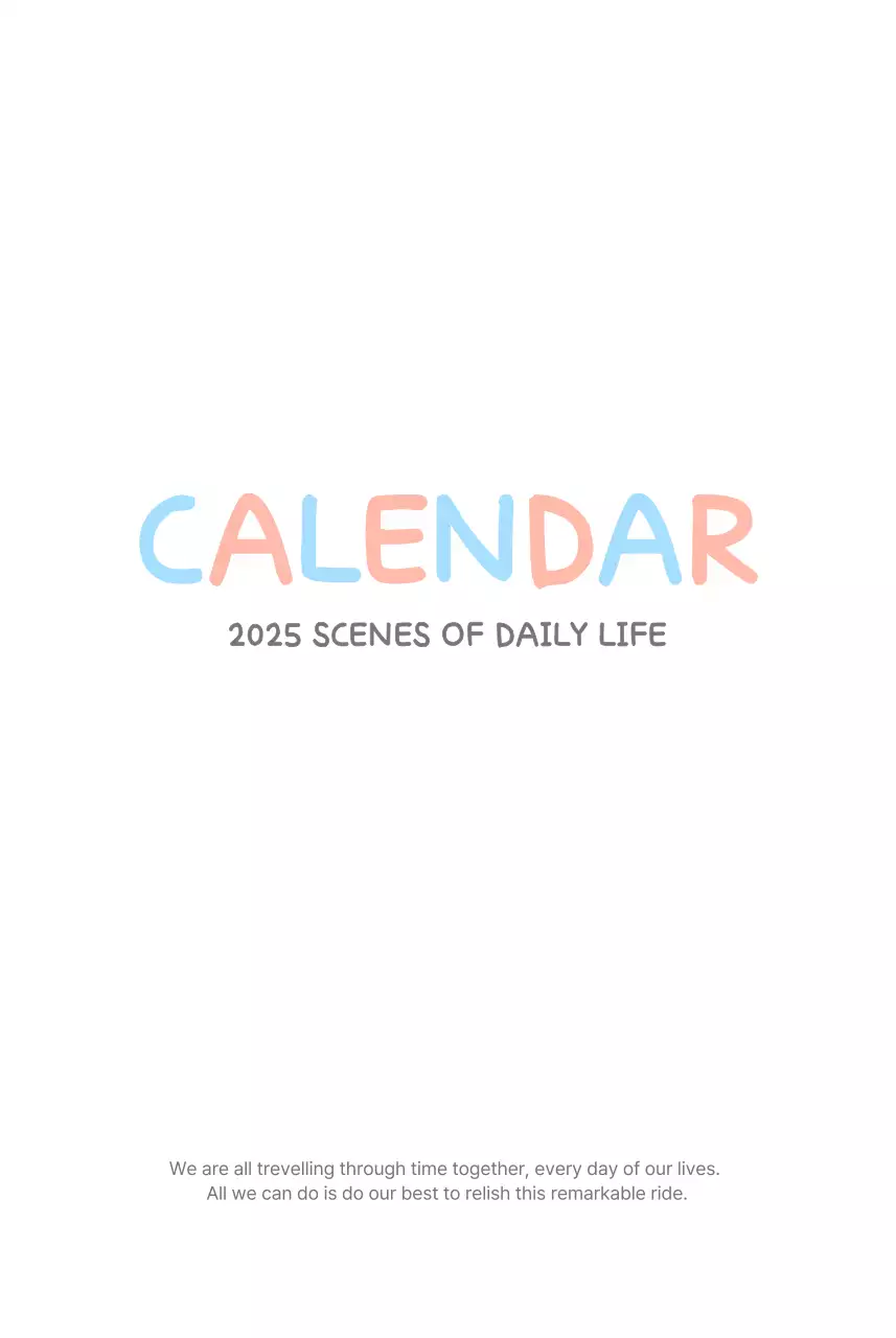 Kalender lucu dengan ilustrasi yang menggemaskan