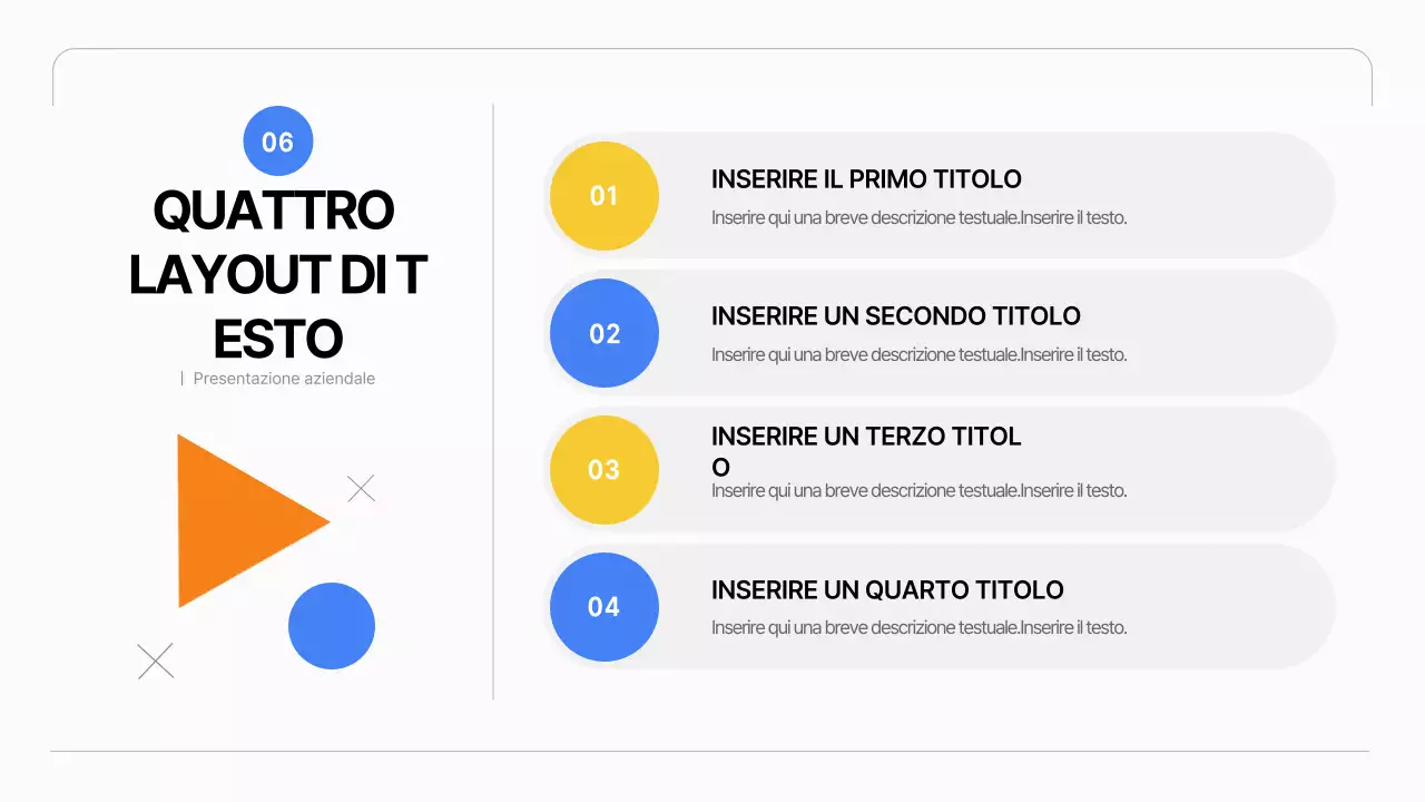 Un semplice business plan in bianco