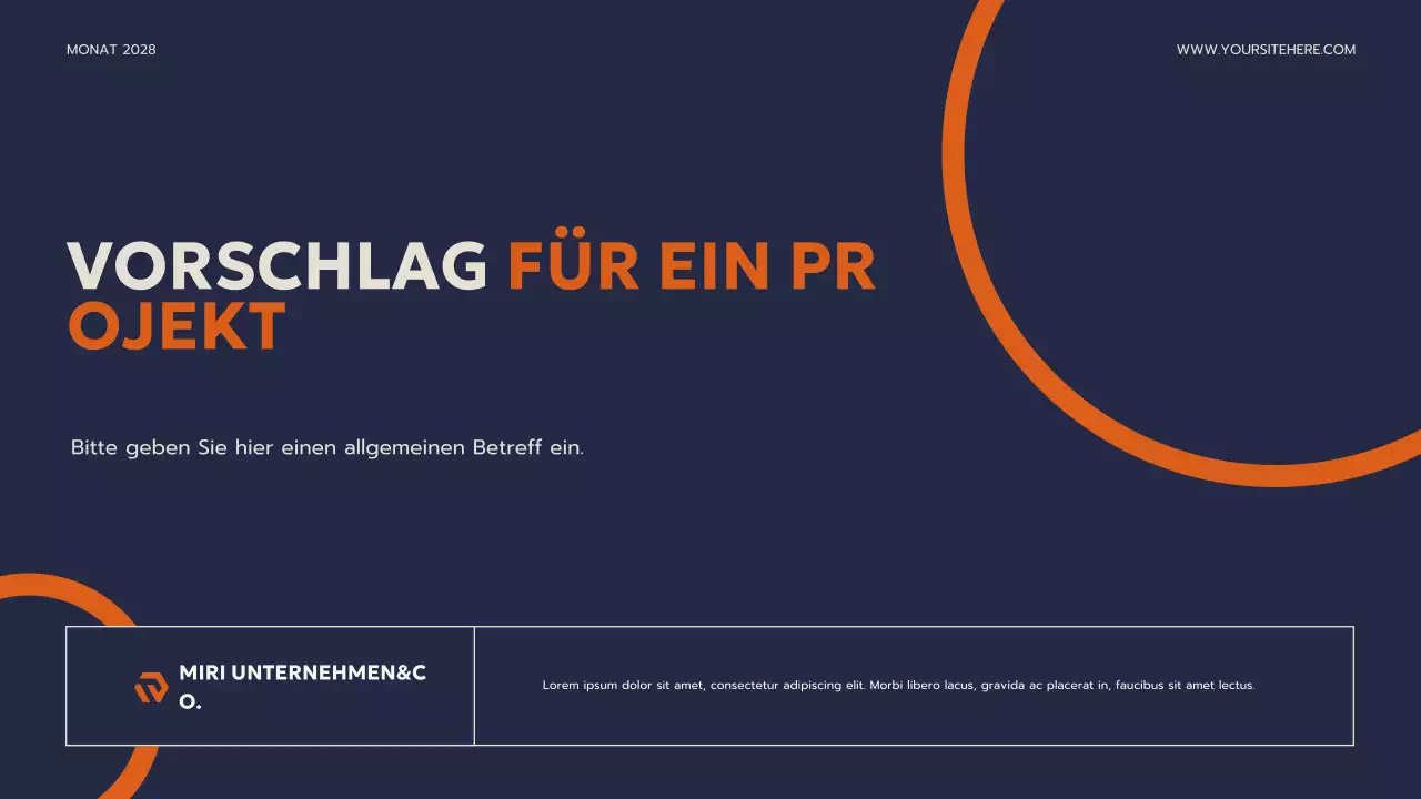 navy modern business presentation