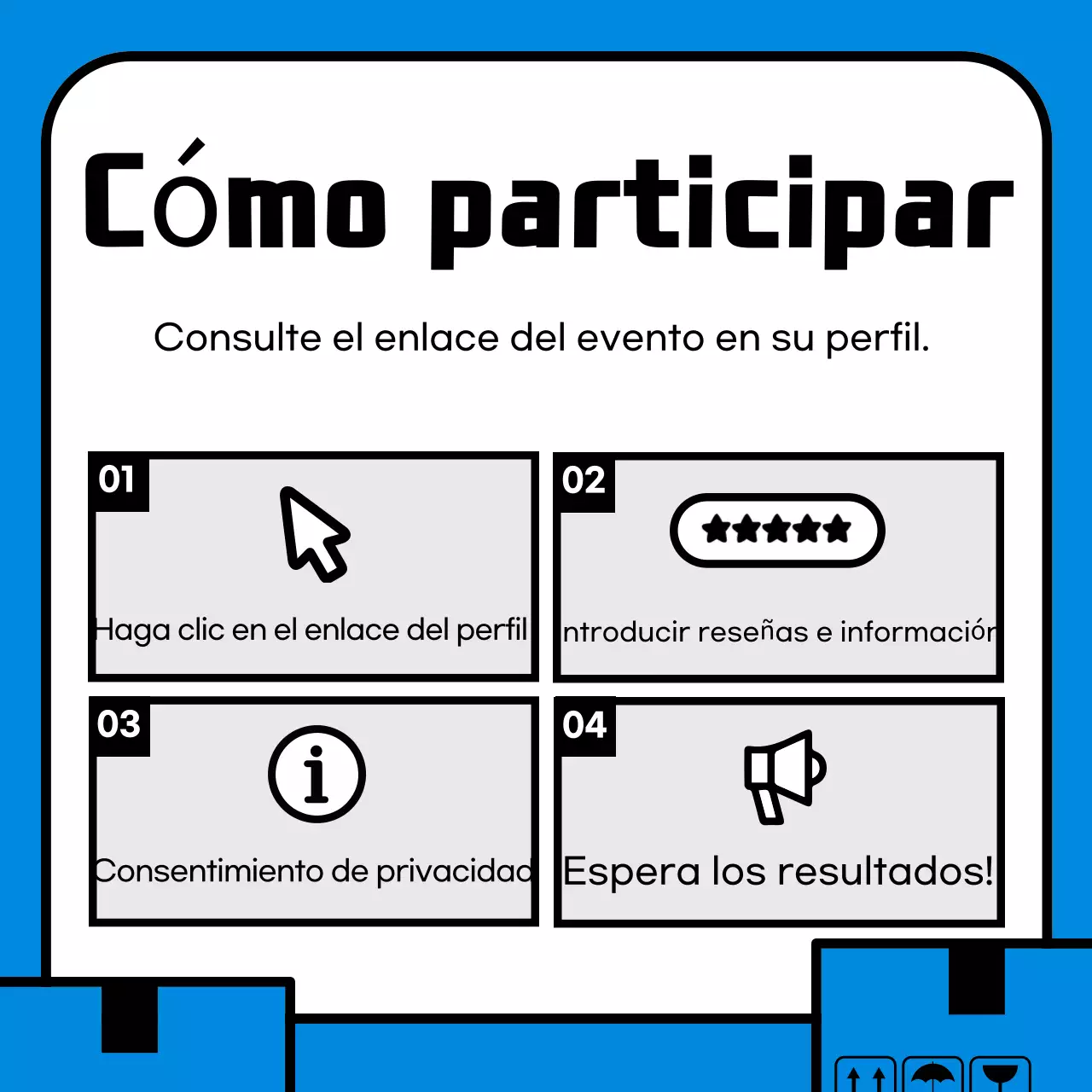 Anuncios de eventos Blue Gag