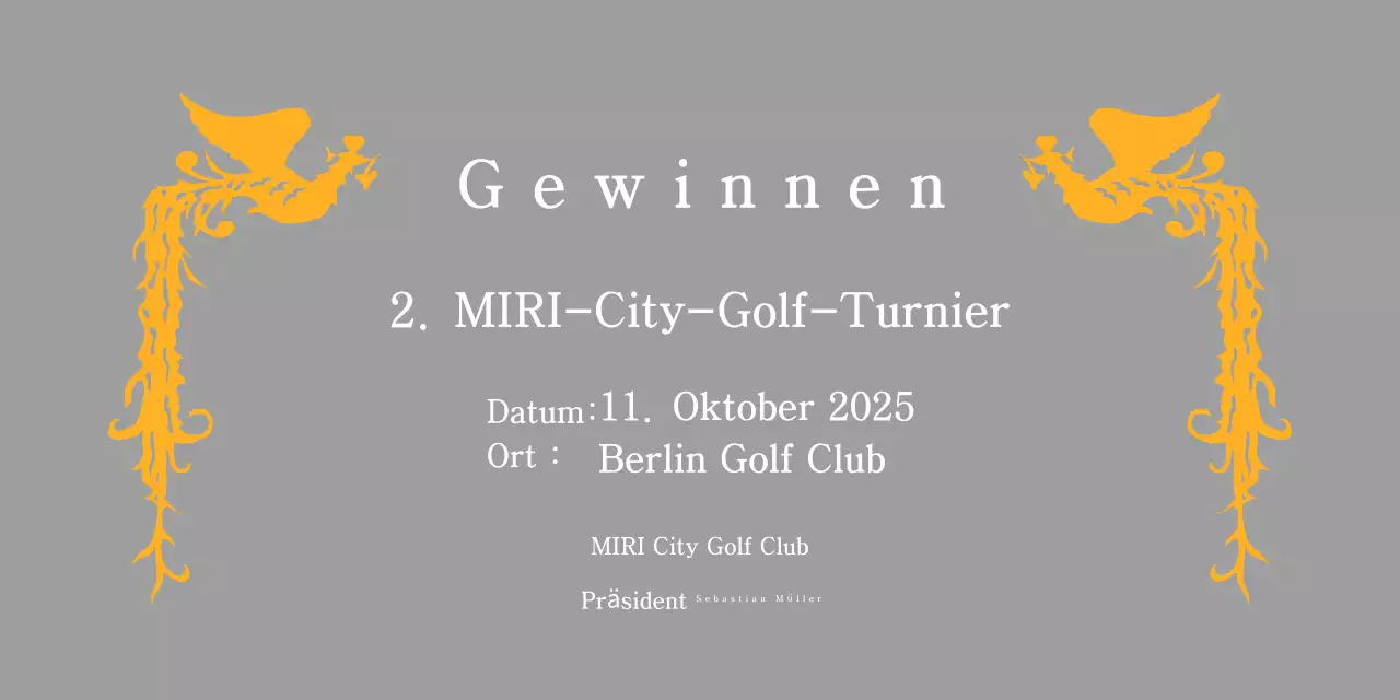 Klassische Golfturnier-Trophäe mit buntem Phönix-Dekor