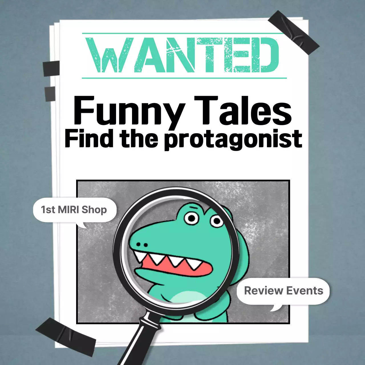 White Comic Crocodile Promotion Instagram Carousel