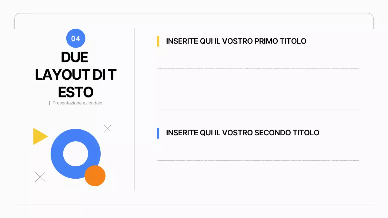 Un semplice business plan in bianco
