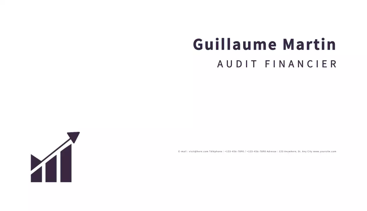 carte de visite minimale blanche