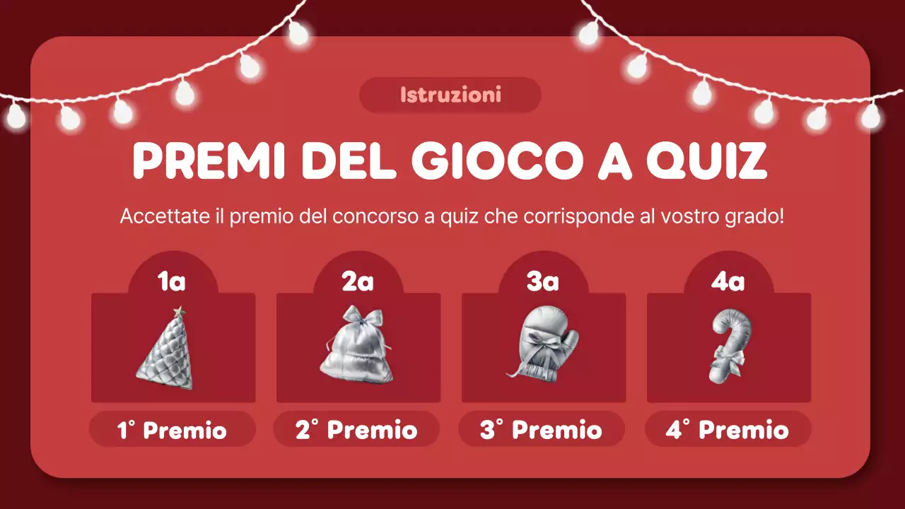 layout del quiz natalizio rosso di tendenza