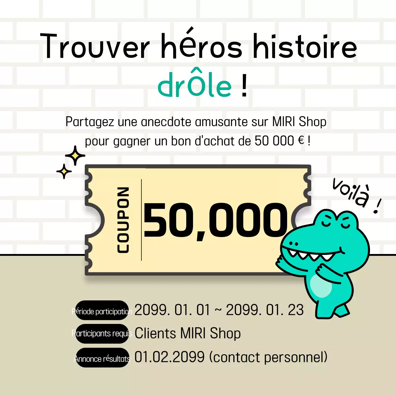 Poster de personnage à la menthe