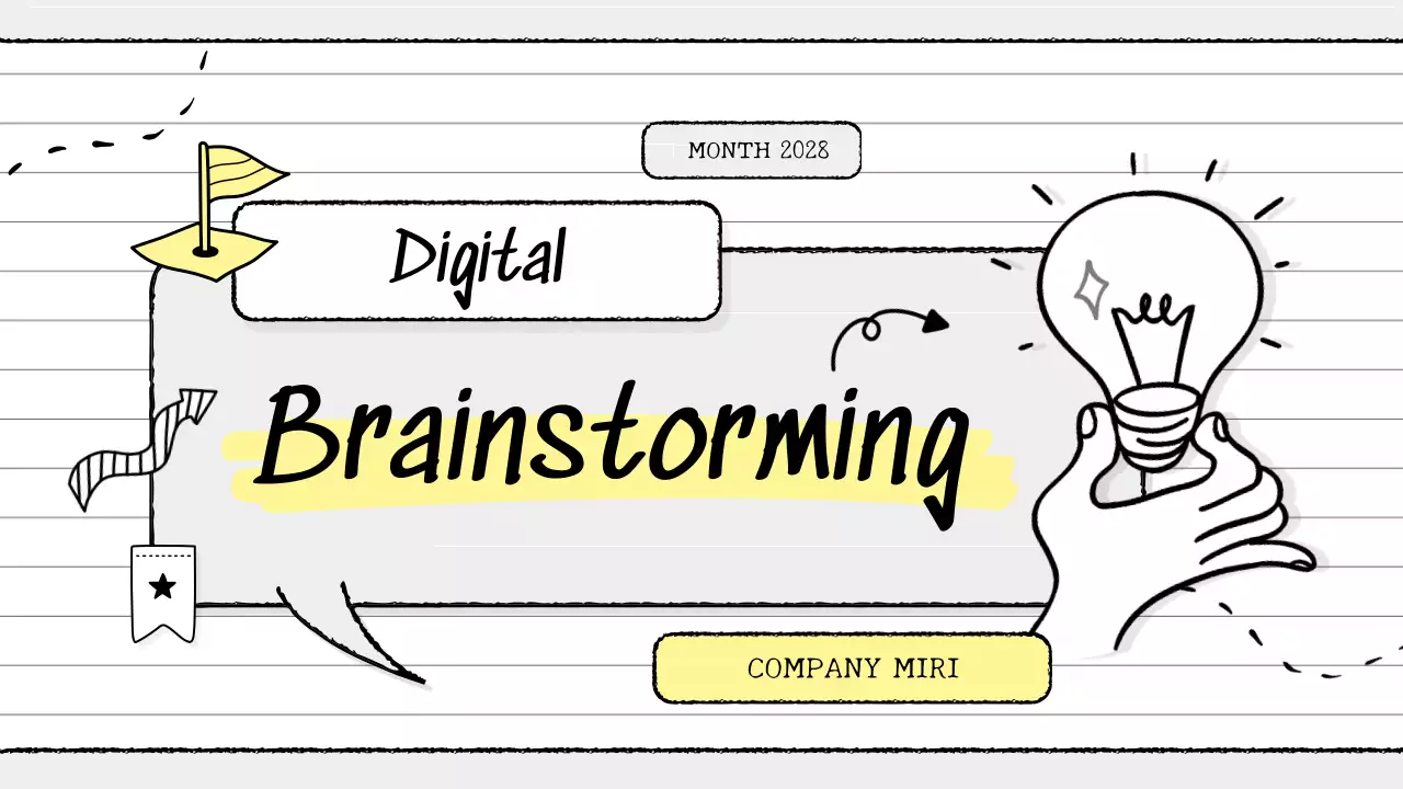 Yellow Simple Brainstorming Guide Presentation