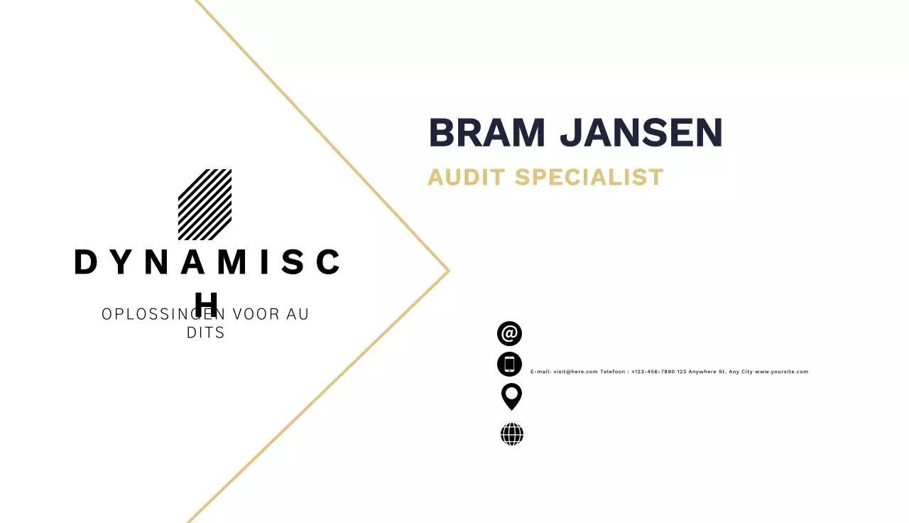 wit modern visitekaartje