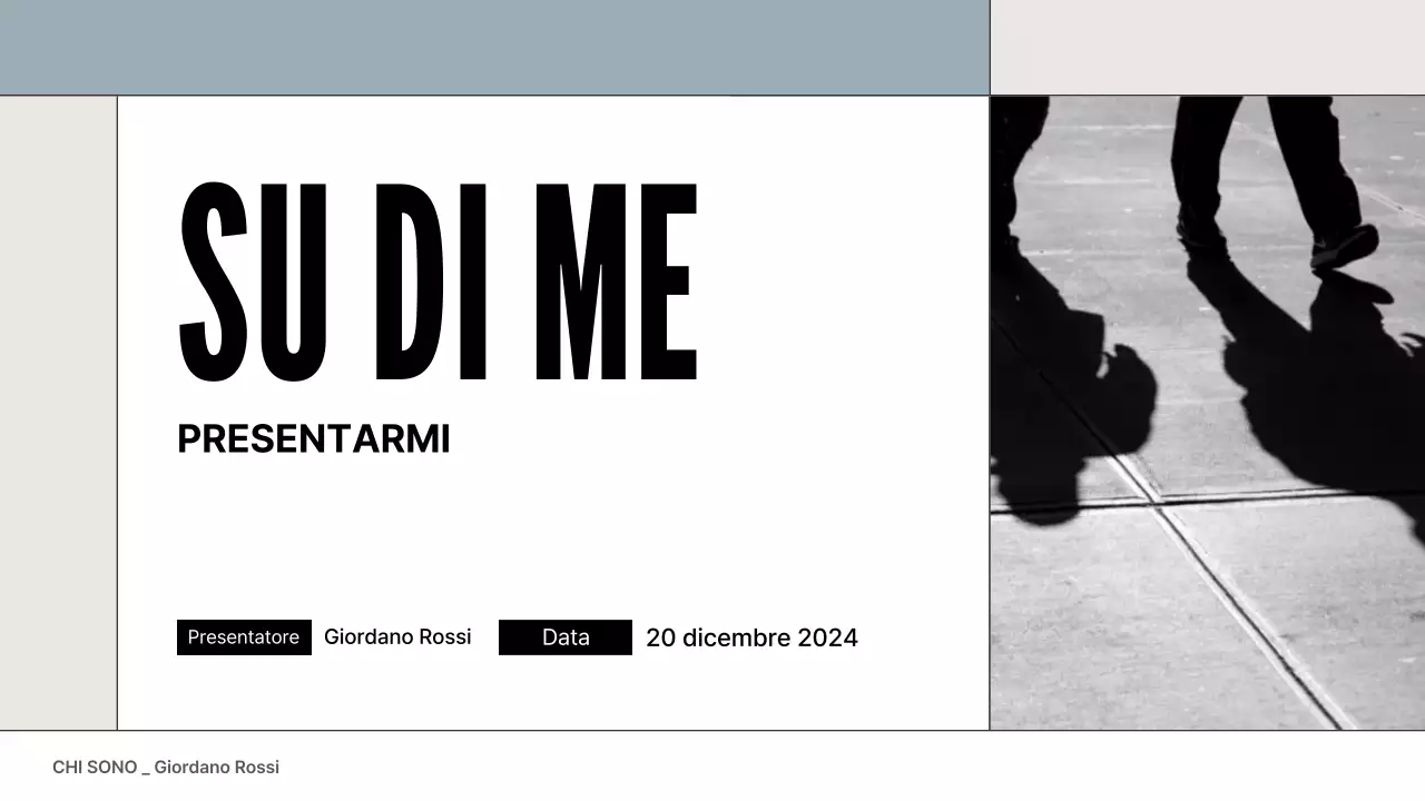 portfolio di profilo moderno grigio blu