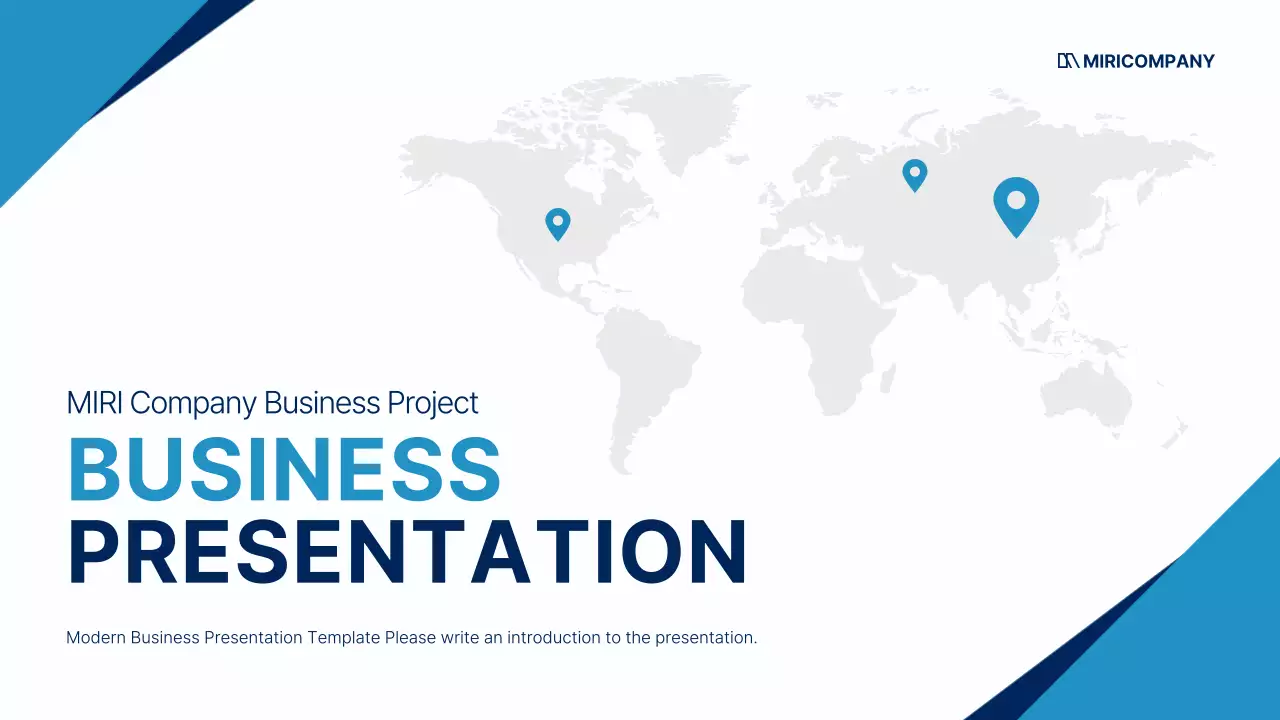 Presentasi Bisnis Modern Biru