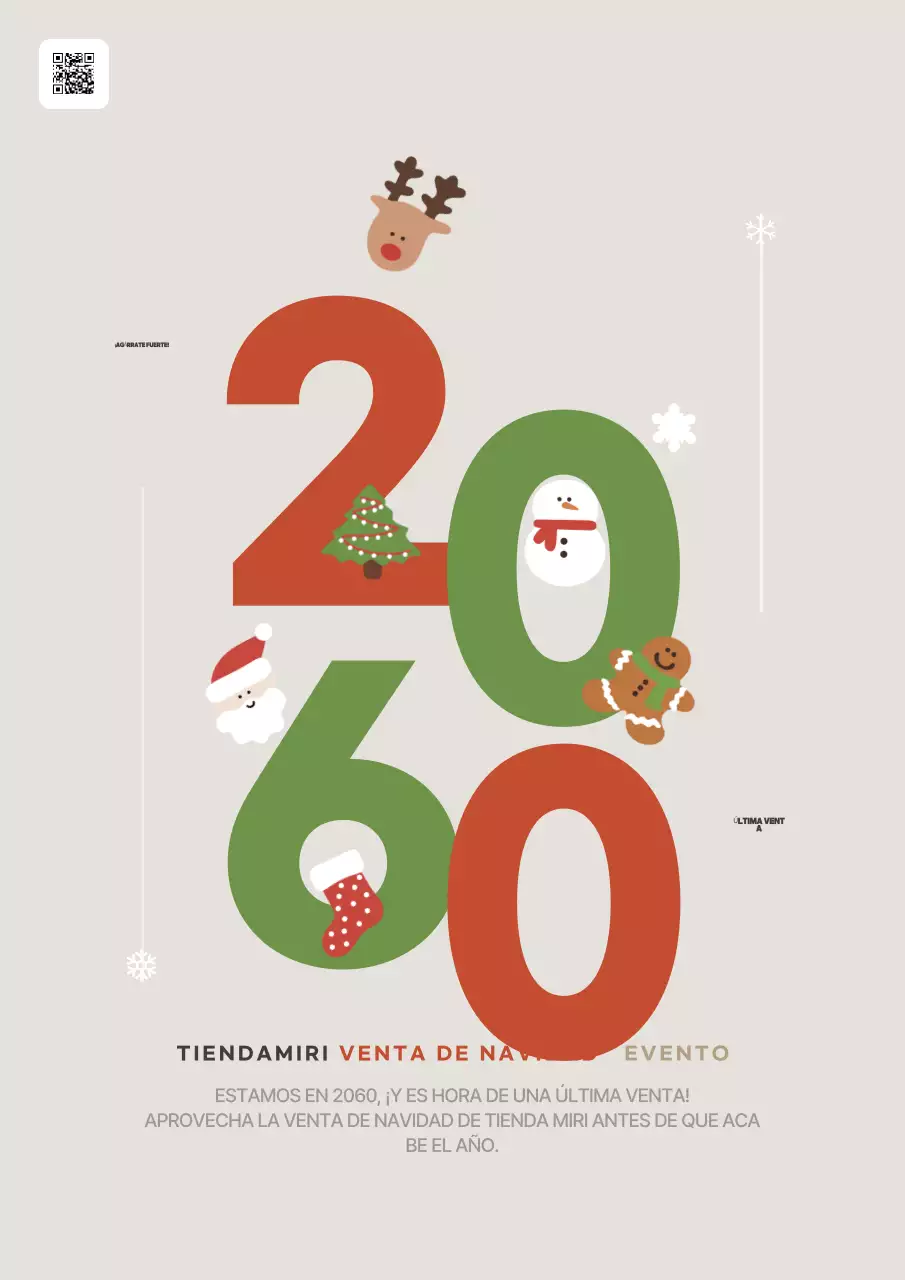 Rebajas de Navidad Beige Simple