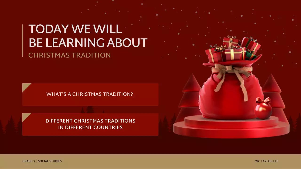 Red Traditional Christmas Presentation