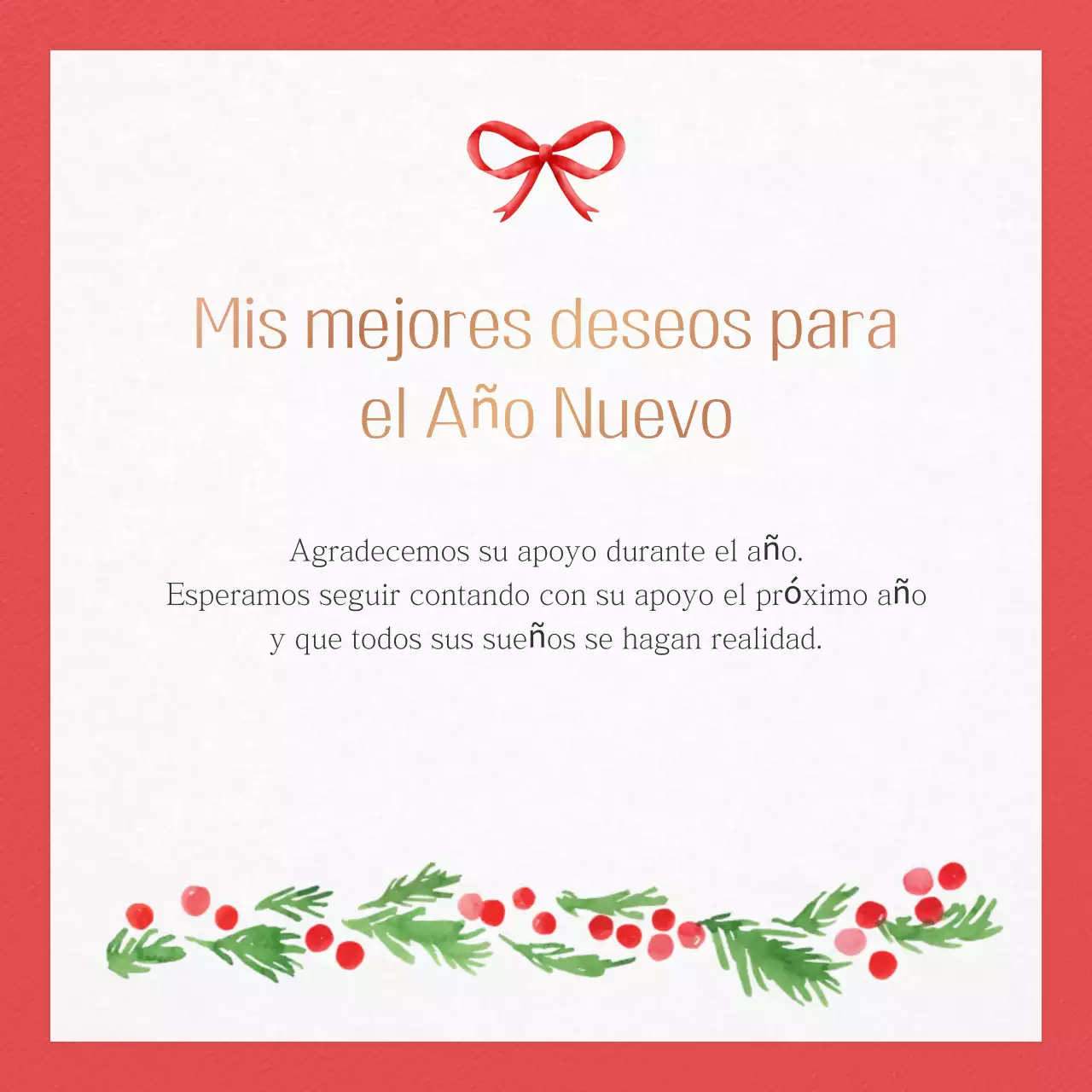 Tarjeta de felicitación roja