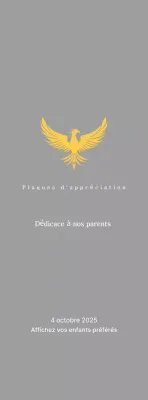 Trophée classique de tournoi de golf avec décoration phénix colorée