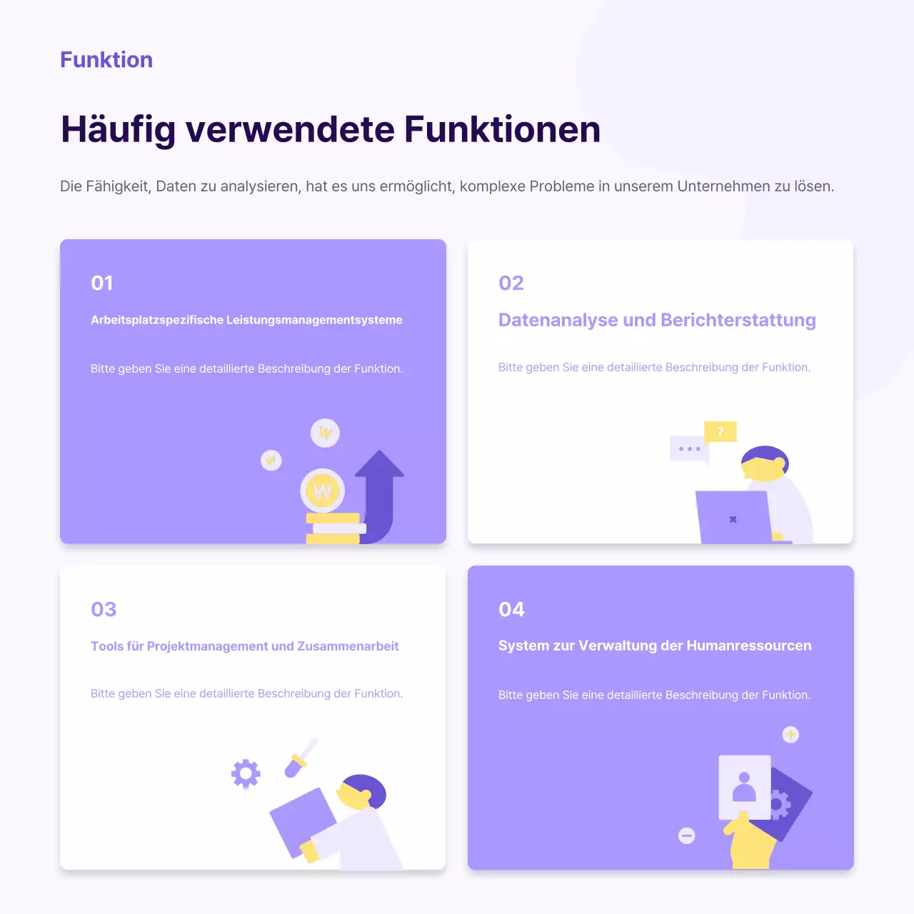 Ein einfacher gelber und violetter Partnerbrief für Unternehmen