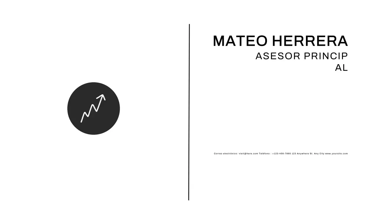 tarjeta de visita minimalista negra