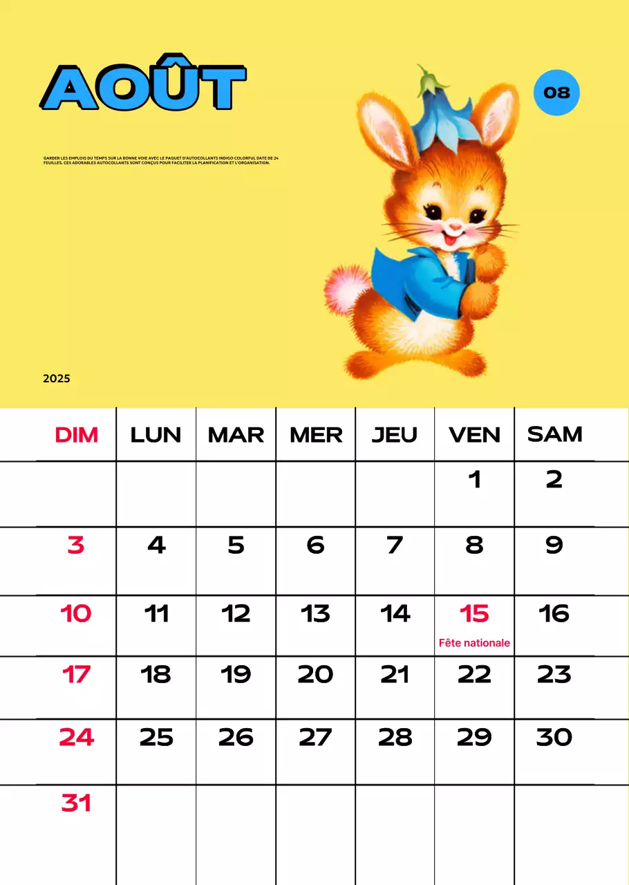 Calendriers colorés avec une variété d'illustrations rétro