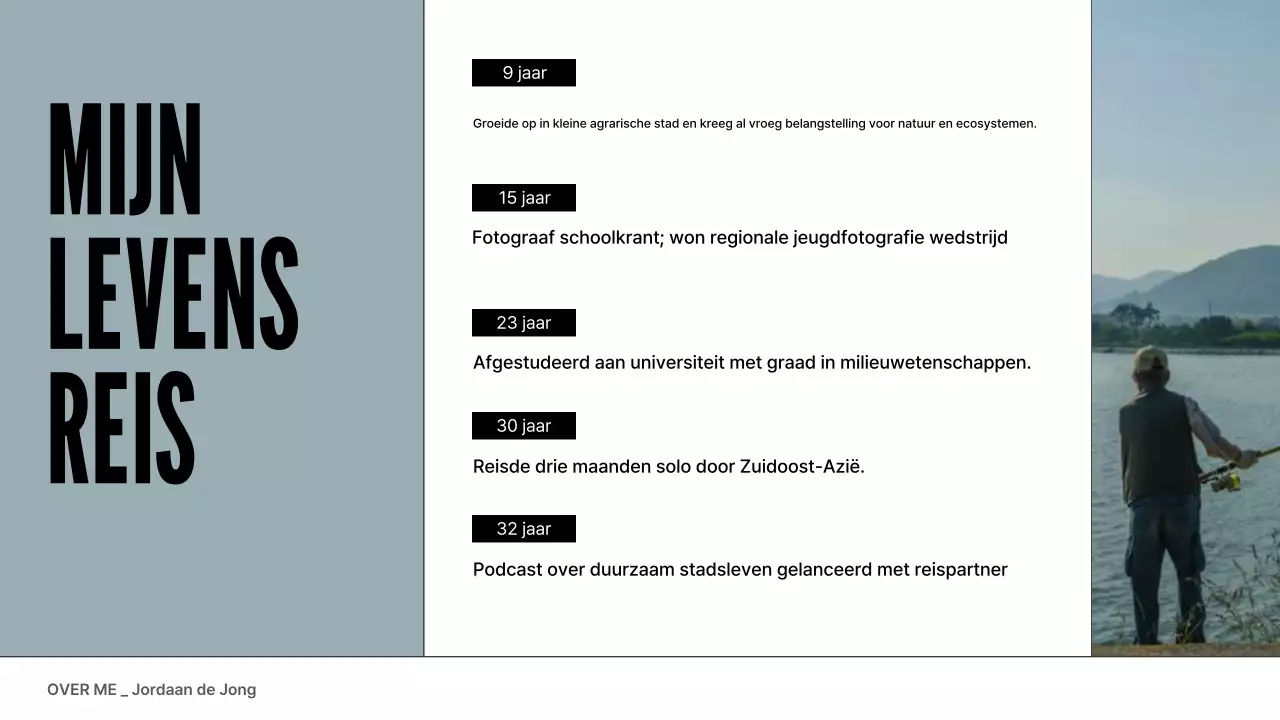 grijs blauw modern profiel portfolio