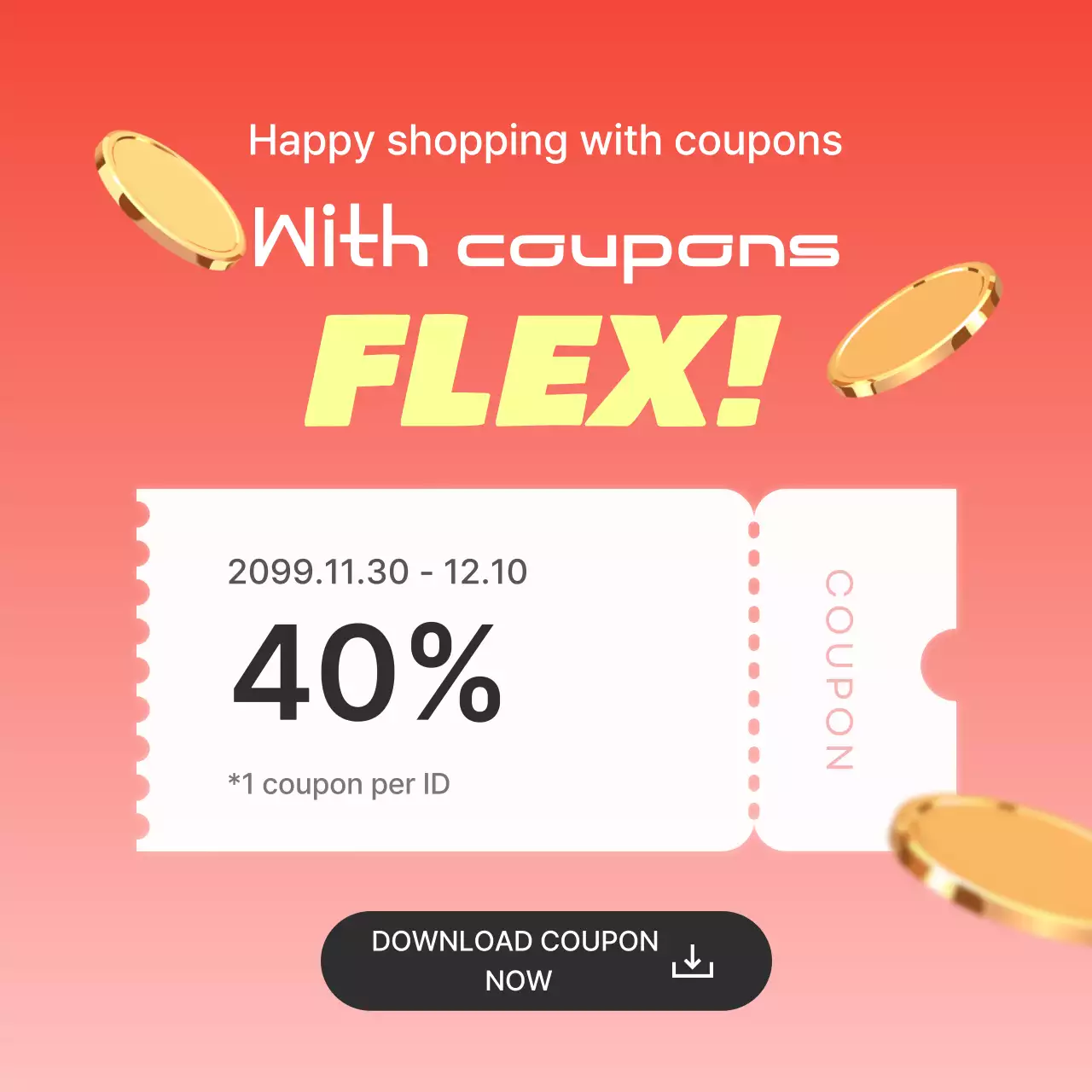 Carrossel de promoção de cupons Blue Modern Instagram