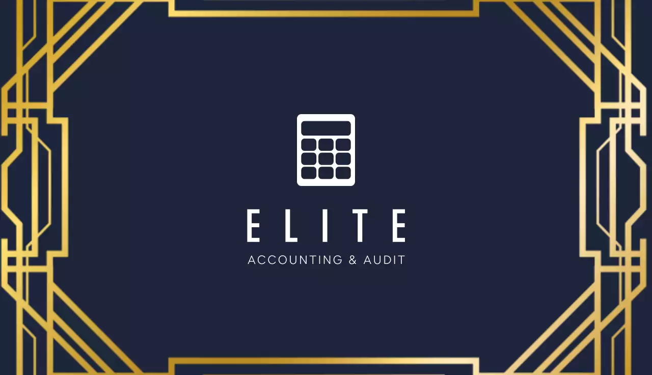 Navy Classic Accounting Business Card