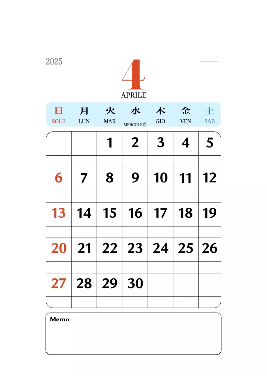 Calendario della memoria di concezione retrò in rosso