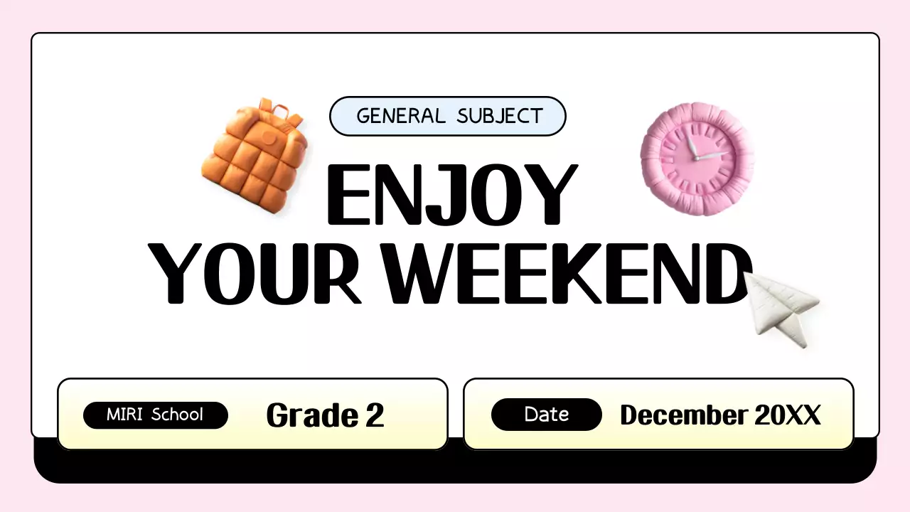 Pink Playful Class Agenda Planner Presentation