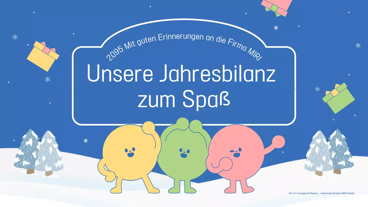 Eine blau-rosa Veranstaltungsankündigung zum Jahresende