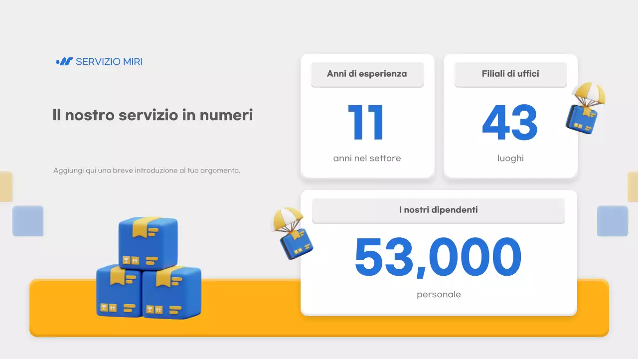 annuncio di consegna blu moderno