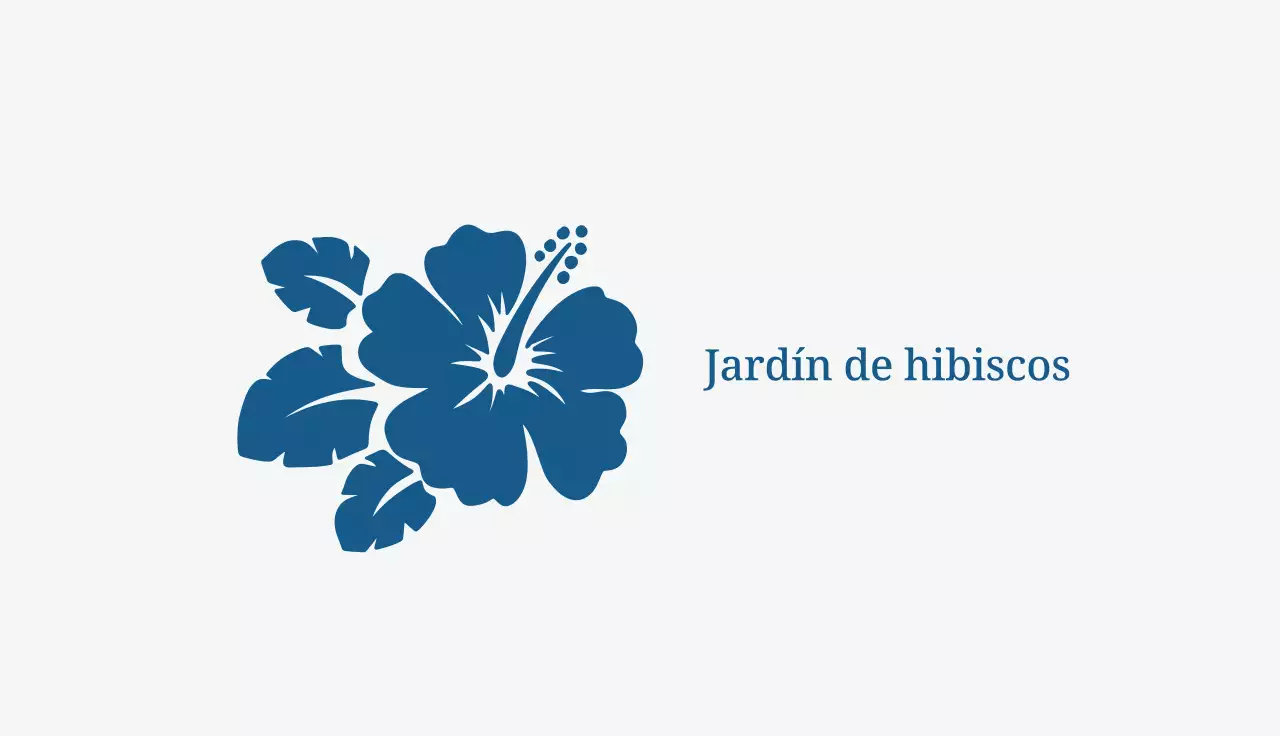 tarjeta de visita botánica azul