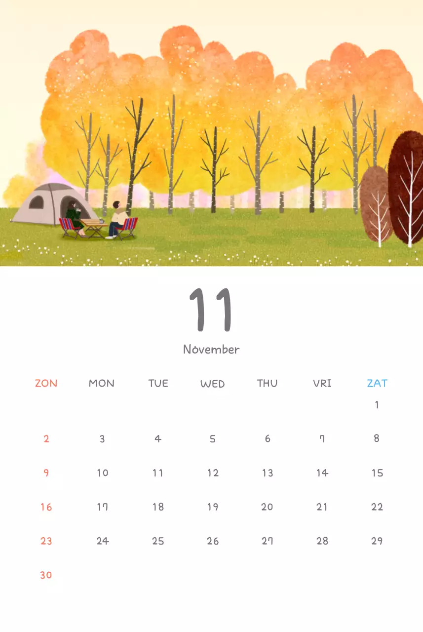 Schattige kalenders met schattige illustraties