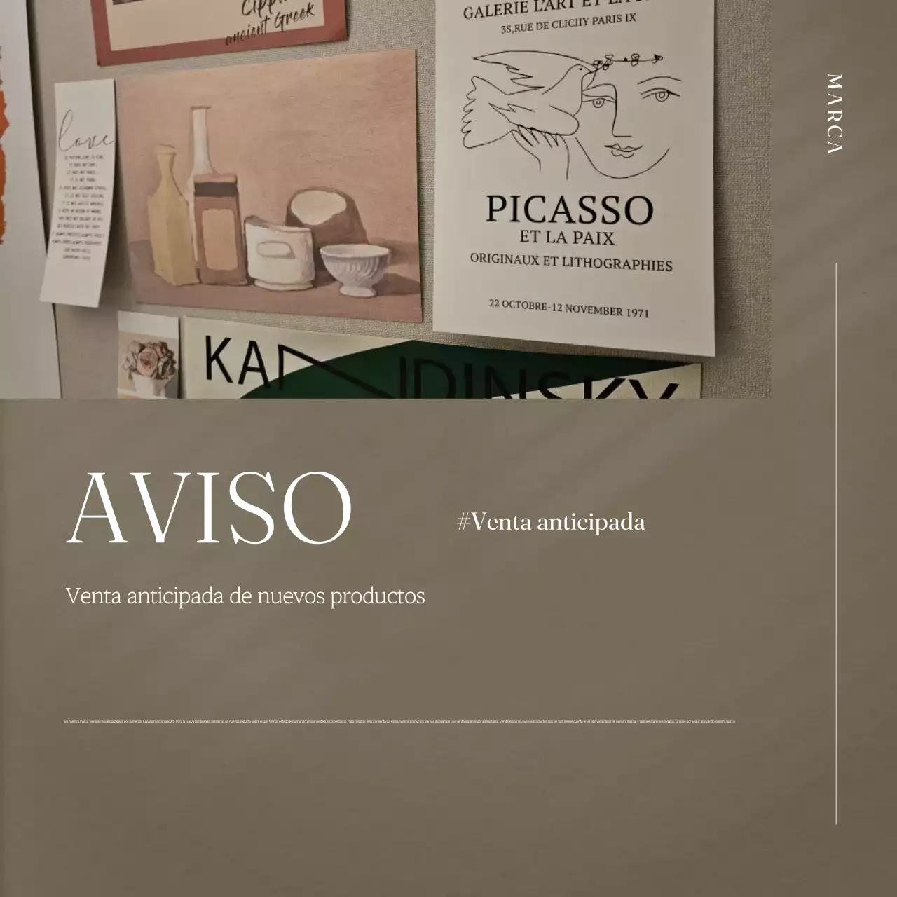 Promocione una marca moderna de otoño en marrón