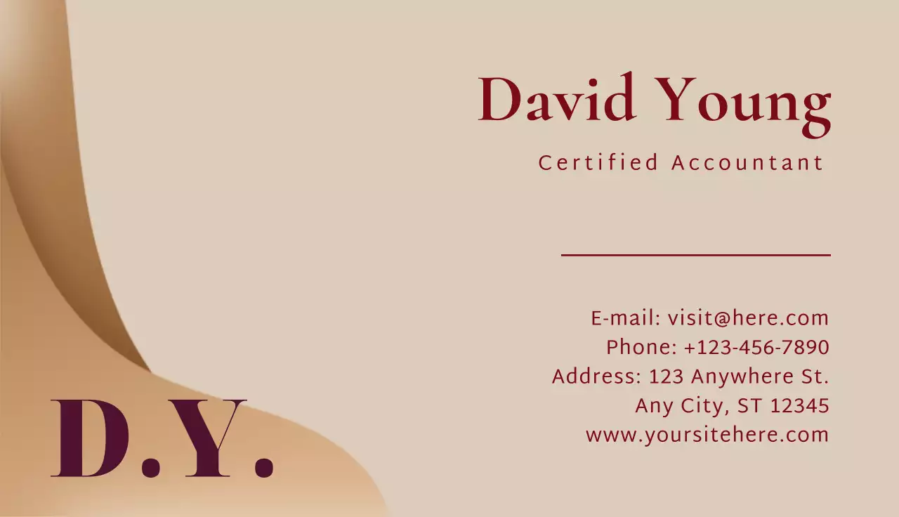 Beige Minimal Business Card