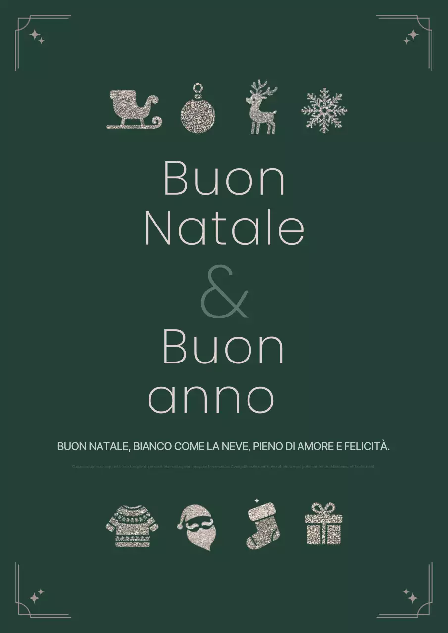 Biglietto di Natale semplice color kaki