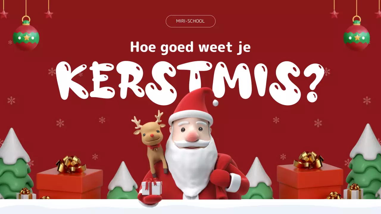 rode feestelijke vakantie quiz gids