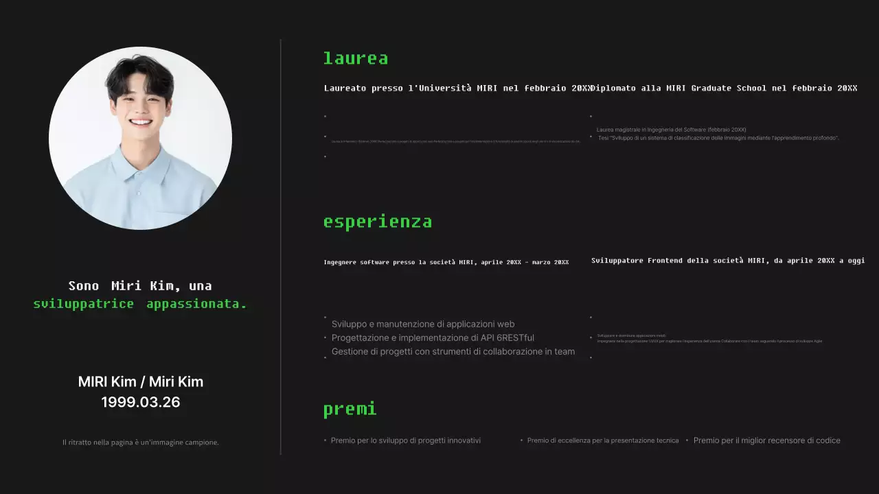 Portafoglio software nero moderno