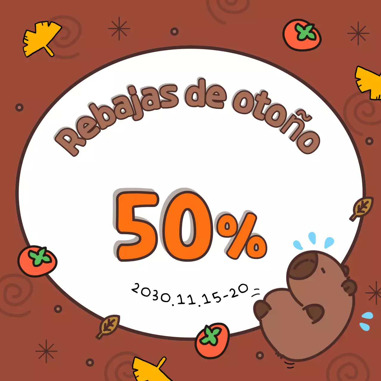 Cubierta otoñal en marrones y naranjas