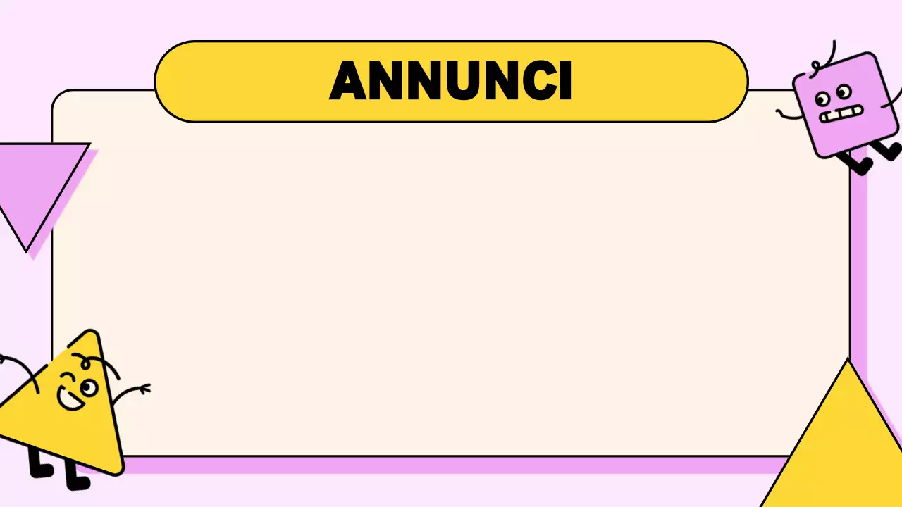 Rosa, giallo, giocoso Presentazione dell'agenda di classe