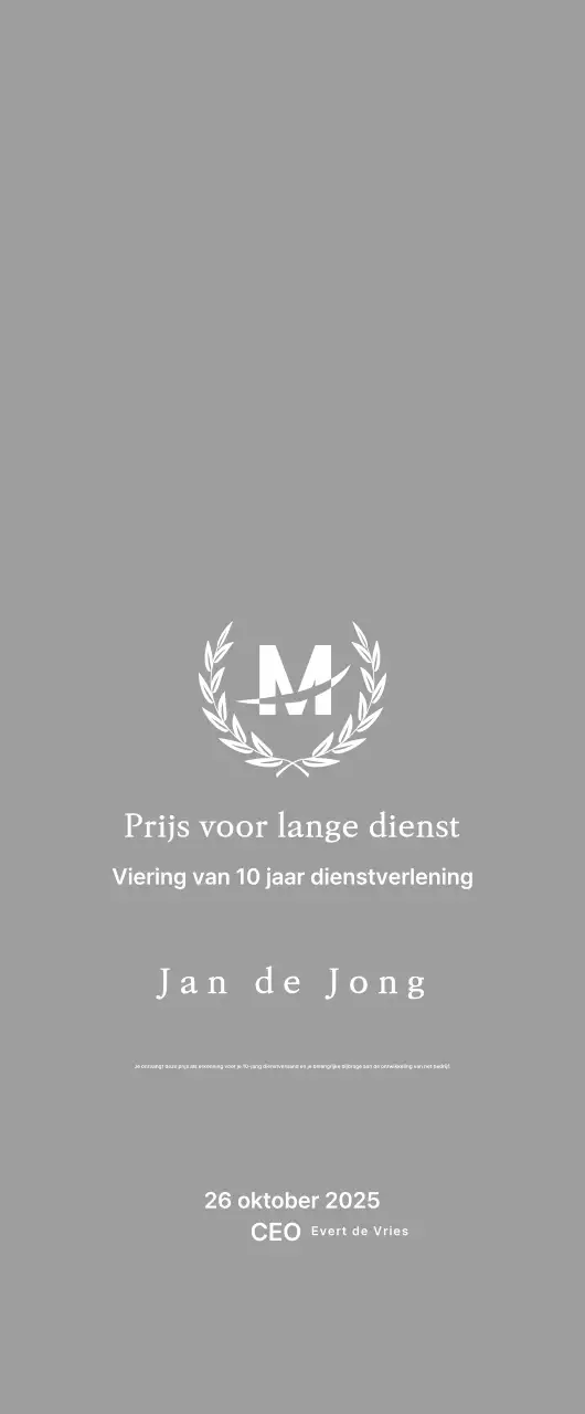 Nette plaquette met lauweren