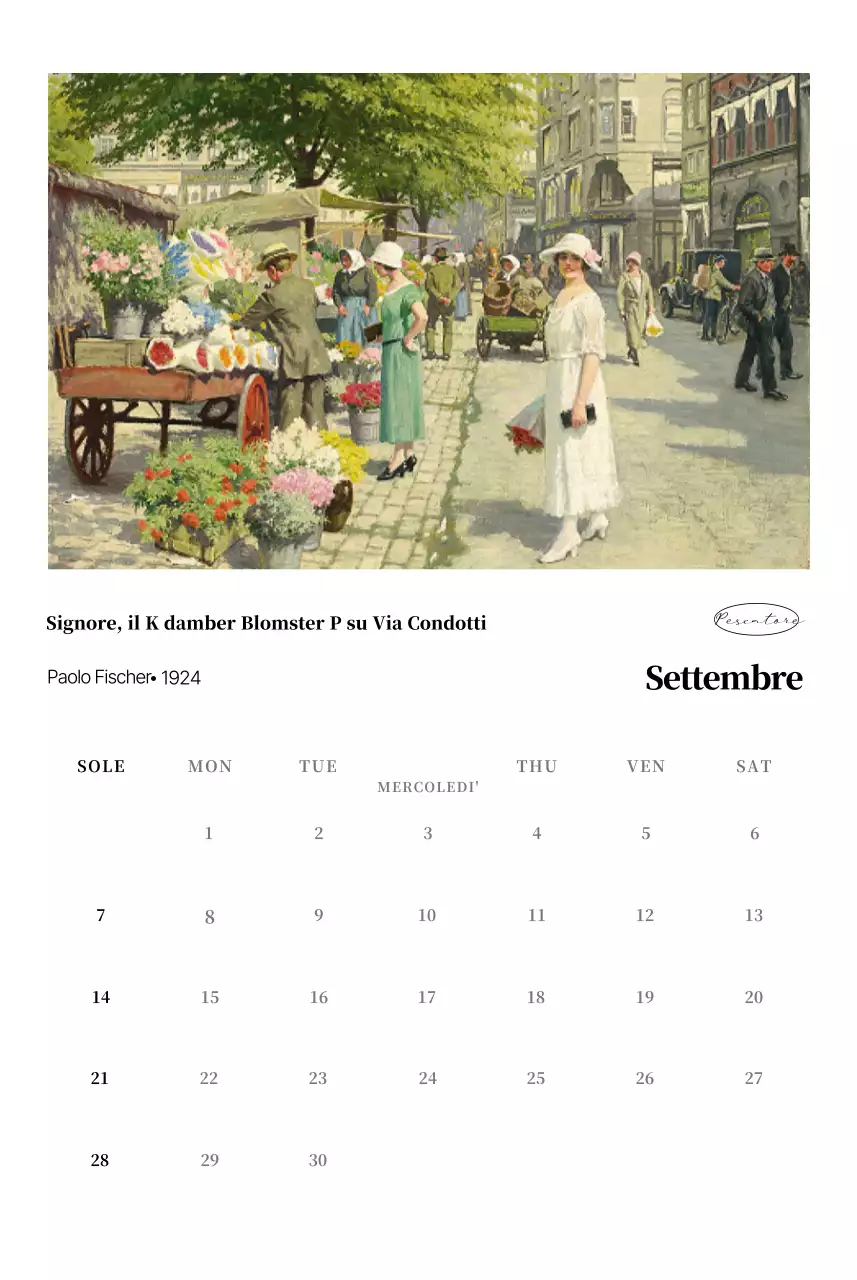 Calendario dell'arte classica