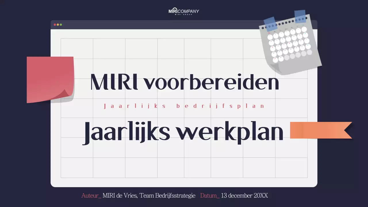 Een marineblauw modern ondernemingsplan plannen