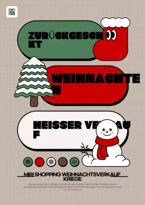 Grüner Retro-Weihnachtsverkauf