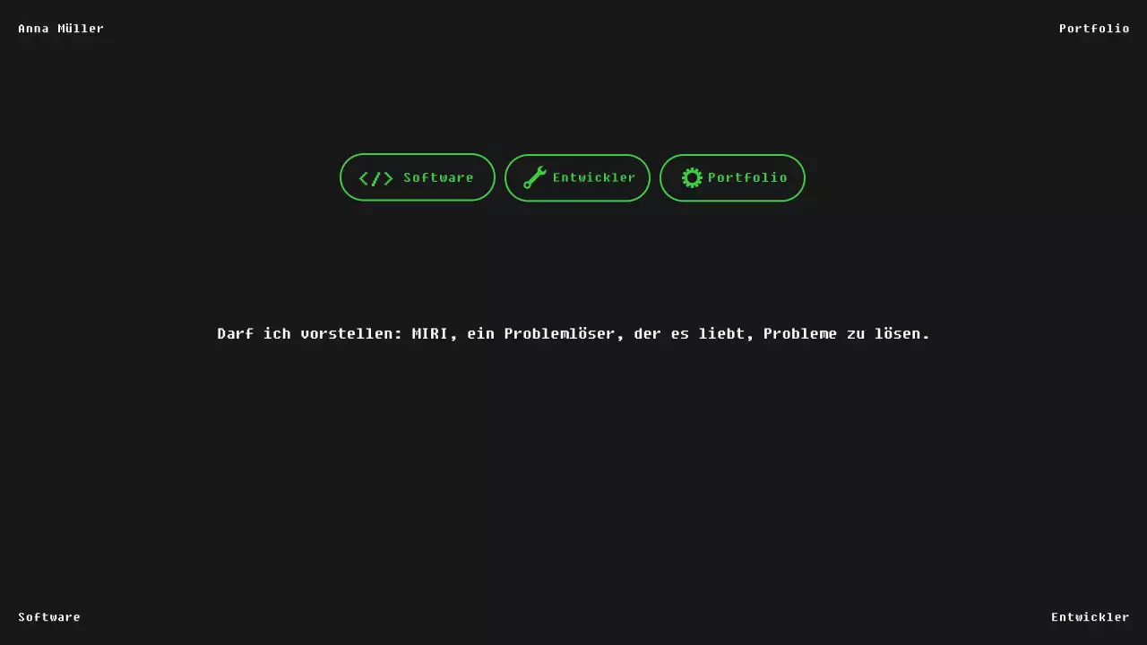 Schwarzes modernes Software-Portfolio