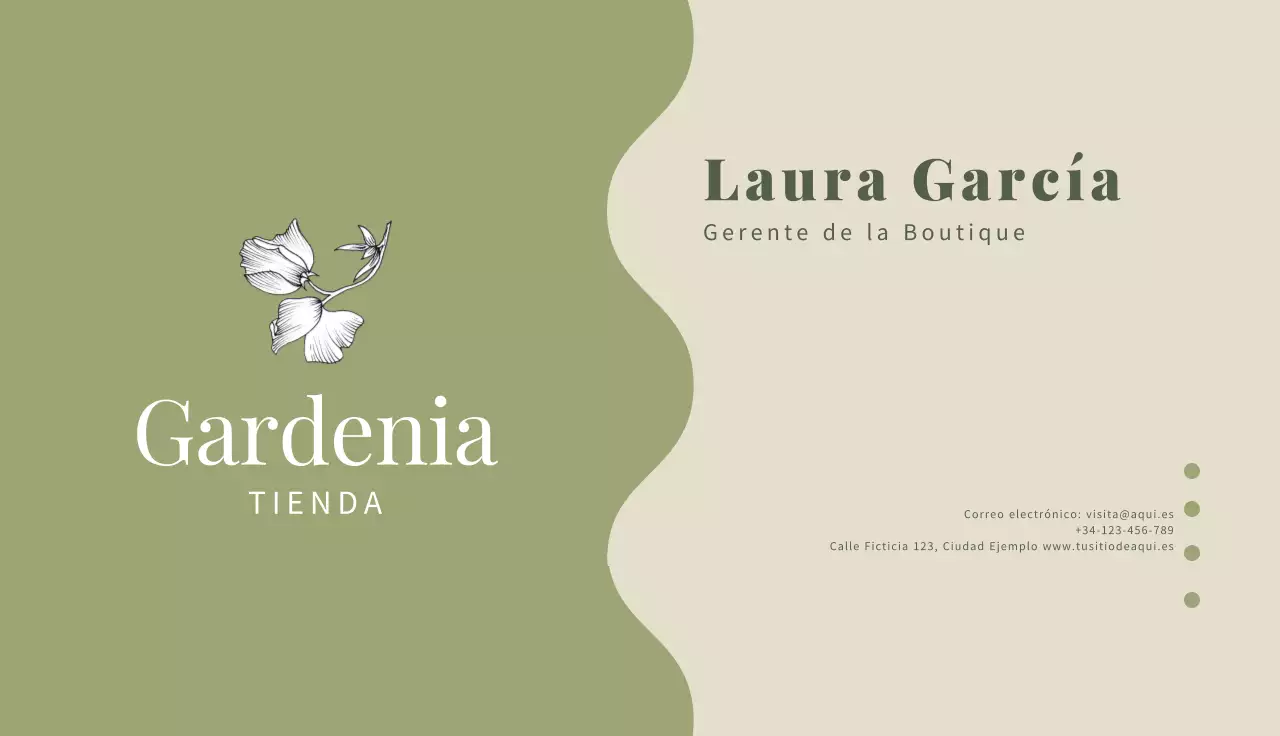 salvia elegante tarjeta boutique